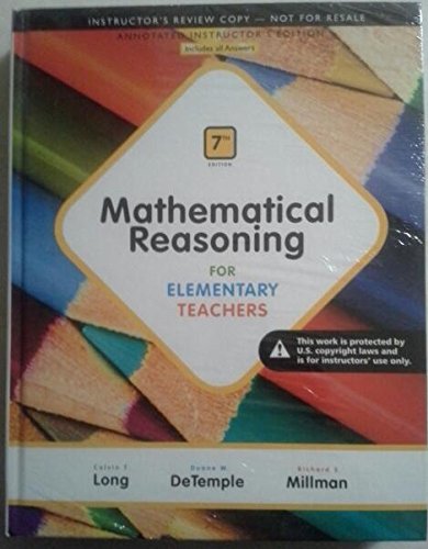 Stock image for Mathematical Reasoning: For Elementary Teachers for sale by ThriftBooks-Atlanta
