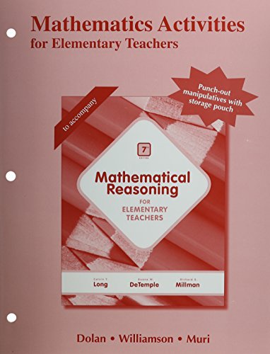 Stock image for Activity Manual for Mathematical Reasoning for Elementary Teachers for sale by BooksRun