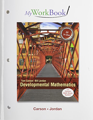 Imagen de archivo de MyWorkBook for Developmental Math: Prealgebra, Elementary and Intermediate Algebra a la venta por Textbookplaza