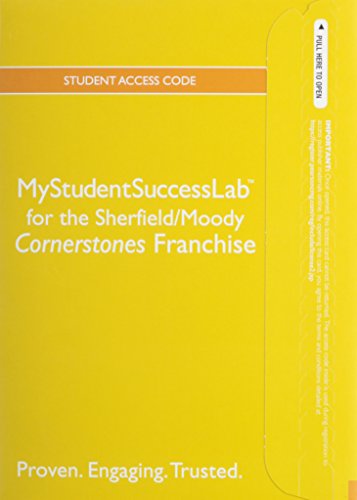 Cornerstones Franchise MyStudentSuccessLab Access Code (9780321920447) by Sherfield, Robert M.; Moody, Patricia G.