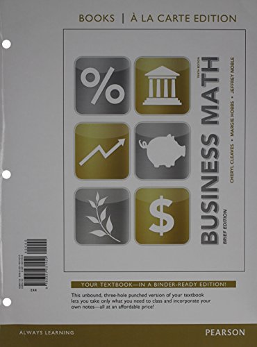 Imagen de archivo de Business Math Brief, Books a la Carte Edition Plus MyLab Math -- Access Card Package (10th Edition) a la venta por Textbooks_Source