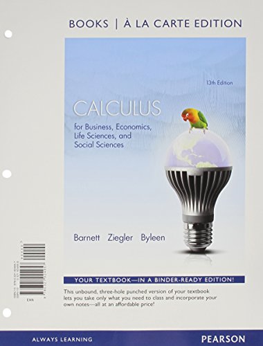 Stock image for Calculus for Business, Economics, Life Sciences and Social Sciences Books a la Carte Edition Plus NEW MyLab Math with Pearson eText -- Access Card Package for sale by Irish Booksellers