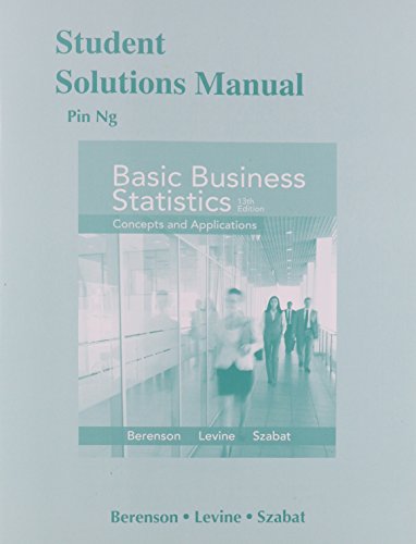 Stock image for Student Solutions Manual for Basic Business Statistics for sale by ThriftBooks-Atlanta