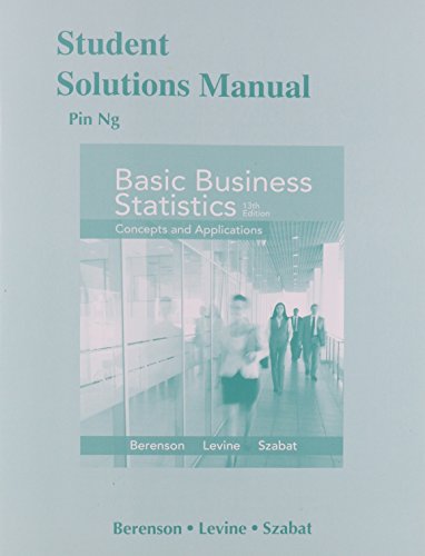 Stock image for Student Solutions Manual for Basic Business Statistics for sale by ThriftBooks-Dallas