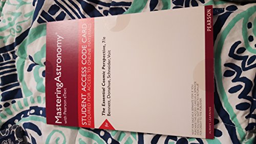 9780321928375: Mastering Astronomy with Pearson eText -- ValuePack Access Card -- for The Essential Cosmic Perspective