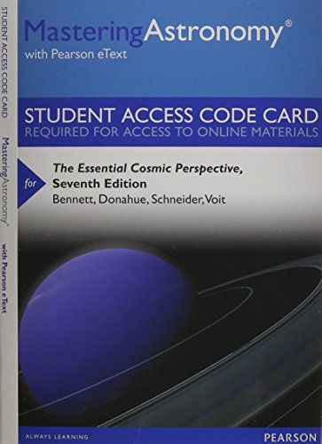 Beispielbild fr MasteringAstronomy with Pearson eText -- Standalone Access Card -- The Essential Cosmic Perspective (7th Edition) zum Verkauf von BooksRun