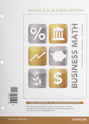 Stock image for Business Math (Books a la Carte) for sale by HPB-Red