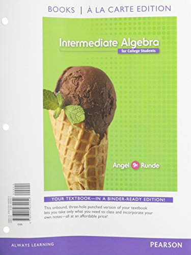 Imagen de archivo de Intermediate Algebra for College Students, Books a la Carte Edition (9th Edition) a la venta por HPB-Red