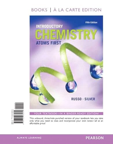 Imagen de archivo de Introductory Chemistry: Atoms First, Books a la Carte Edition a la venta por SGS Trading Inc