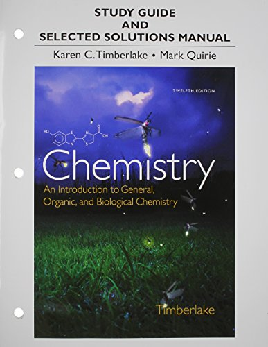 Beispielbild fr Study Guide and Selected Solutions Manual for Chemistry: An Introduction to General, Organic, and Biological Chemistry zum Verkauf von Your Online Bookstore