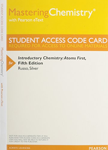 Imagen de archivo de MasteringChemistry with Pearson eText -- ValuePack Access Card -- for Introductory Chemistry: Atoms First a la venta por Textbooks_Source