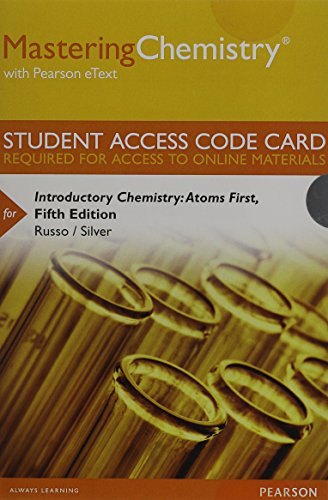 Beispielbild fr Mastering Chemistry with Pearson eText -- Standalone Access Card -- for Introductory Chemistry: Atoms First (5th Edition) zum Verkauf von Textbooks_Source