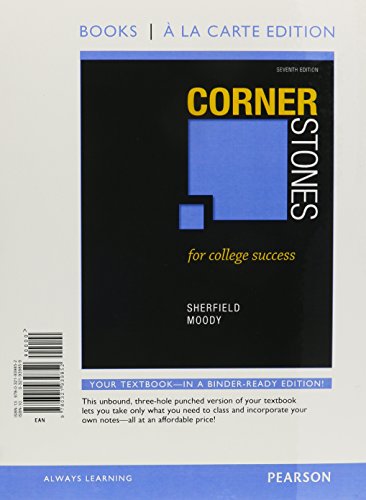 Stock image for Cornerstones for College Success, Student Value Edition for sale by Irish Booksellers