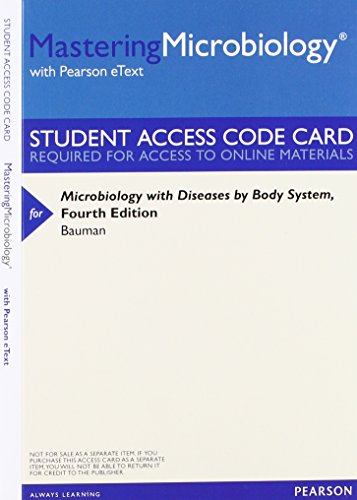 Stock image for MasteringMicrobiology with Pearson Etext -- Valuepack Access Card -- for Microbiology with Diseases by Body System for sale by HPB-Red
