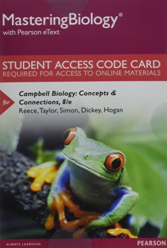 Stock image for Mastering Biology with Pearson eText -- Standalone Access Card -- for Campbell Biology: Concepts & Connections (8th Edition) for sale by Textbooks_Source