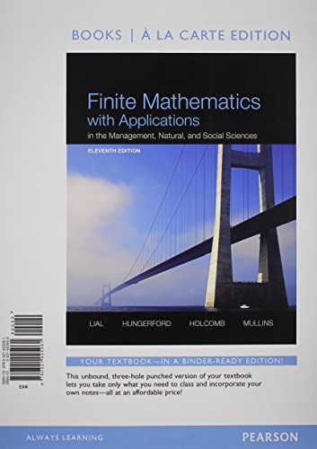 9780321946560: Finite Mathematics with Applications In the Management, Natural, and Social Sciences, Books a la Carte Plus NEW MyLab Math with Pearson eText -- Access Card Package