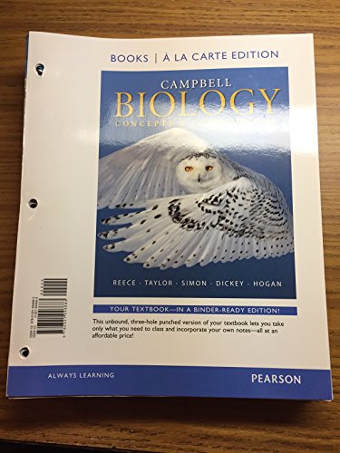 Stock image for Campbell Biology: Concepts & Connections, Books a la Carte Edition (8th Edition) for sale by BooksRun