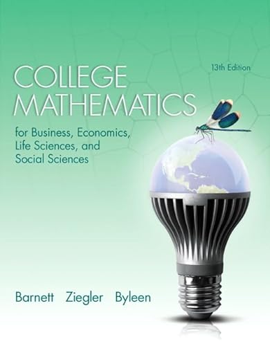 Stock image for College Mathematics for Business Economics, Life Sciences and Social Sciences Plus NEW MyLab Math with Pearson eText -- Access Card Package (Barnett, . Byleen, Finite Math Applied Calculus Ser) for sale by Seattle Goodwill