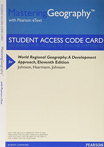 Stock image for MasteringGeography with Pearson eText -- ValuePack Access Card -- for World Regional Geography: A Development Approach for sale by Textbooks_Source