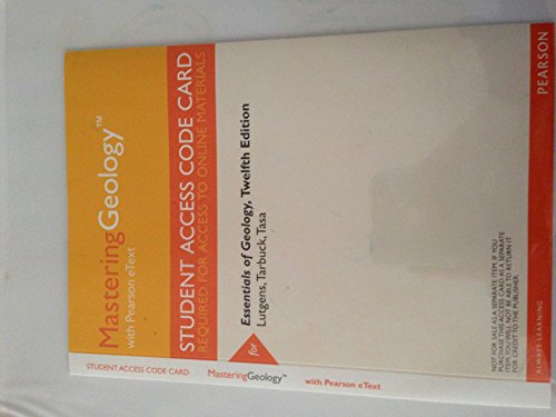 Stock image for Essentials of Geology Plus Mastering Geology with eText -- Access Card Package (12th Edition) for sale by GoldenWavesOfBooks