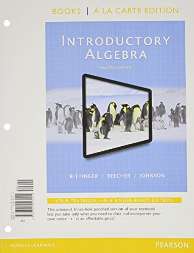 Imagen de archivo de Introductory Algebra, Books a la Carte Edition, Plus MyMathLab -- Access Card Package (12th Edition) a la venta por SecondSale