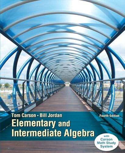9780321951922: Elementary and Intermediate Algebra