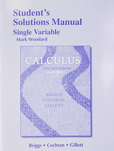 Stock image for Student Solutions Manual, Single Variable for Calculus: Early Transcendentals for sale by Gulf Coast Books