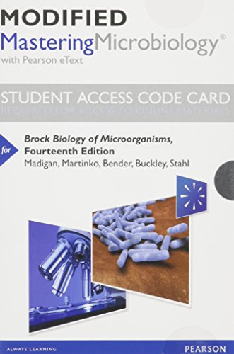 Imagen de archivo de Modified MasteringMicrobiology with Pearson eText -- Standalone Access Card -- for Brock Biology of Microorganisms (14th Edition) a la venta por Bulrushed Books