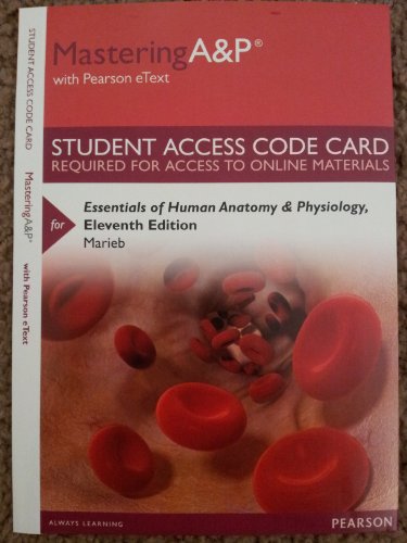 Imagen de archivo de Masteringa&p with Pearson Etext -- Standalone Access Card -- For Essentials of Human Anatomy & Physiology a la venta por Bulrushed Books