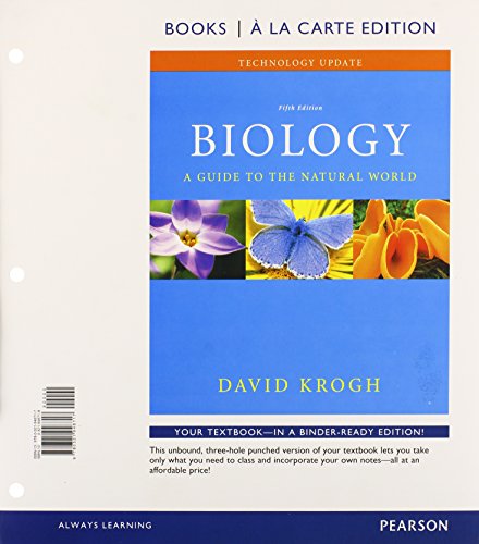 Biology: A Guide to the Natural World Technology Update, Books a la Carte Plus Mastering Biology with eText -- Access Card Package (5th Edition) (9780321960726) by Krogh, David