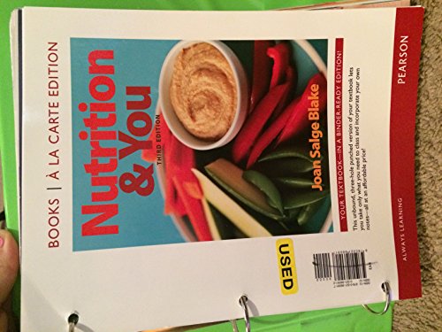 Beispielbild fr Nutrition & You, Books a la Carte Edition (3rd Edition) zum Verkauf von HPB-Red