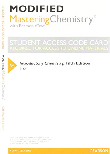 Imagen de archivo de New MasteringChemistry with Pearson Etext -- Valuepack Access Card -- for Introductory Chemistry a la venta por Bookseller909