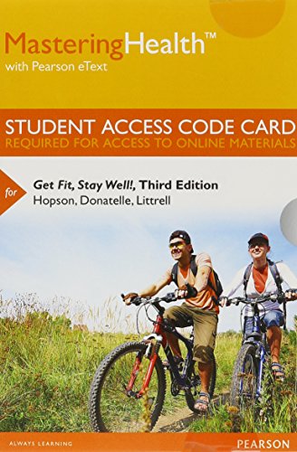 Imagen de archivo de MasteringHealth with Pearson eText -- Standalone Access Card -- for Get Fit, Stay Well! (3rd Edition) a la venta por BookHolders