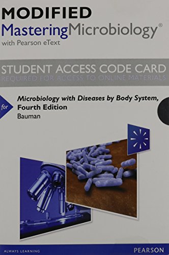 Beispielbild fr Modified MasteringMicrobiology with Pearson eText -- Standalone Access Card -- for Microbiology with Diseases by Body System (4th Edition) zum Verkauf von Bookseller909