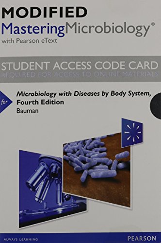 Imagen de archivo de Modified MasteringMicrobiology with Pearson eText -- Standalone Access Card -- for Microbiology with Diseases by Body System (4th Edition) a la venta por Bookseller909