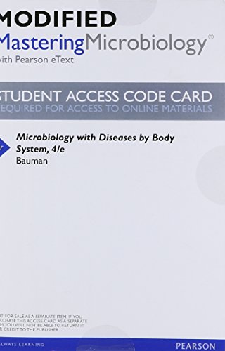 Stock image for Modified Mastering Microbiology with Pearson eText -- ValuePack Access Card -- for Microbiology with Diseases by Body System for sale by HPB-Red