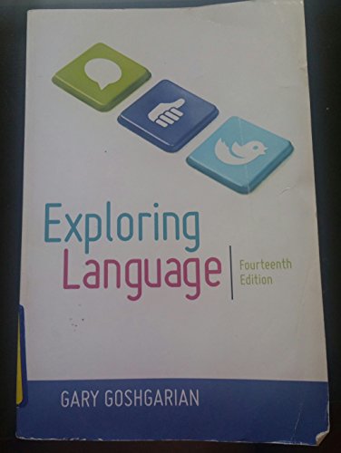 Imagen de archivo de Exploring Language a la venta por HPB-Red