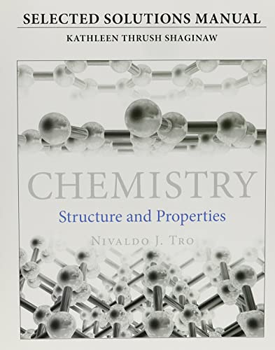 Imagen de archivo de Student's Selected Solutions Manual for Chemistry: Structure and Properties a la venta por SecondSale