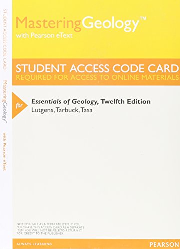 9780321966865: Mastering Geology with Pearson eText -- ValuePack Access Card -- for Essentials of Geology