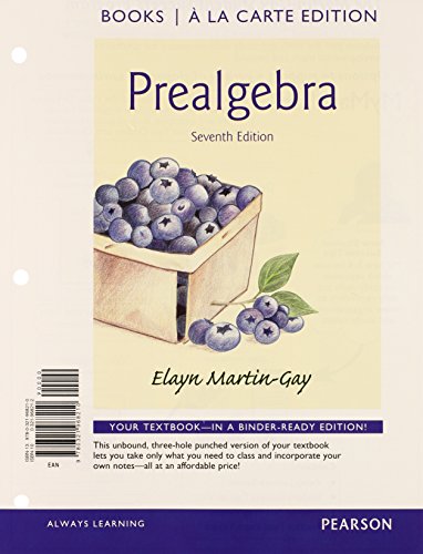 9780321968210: Prealgebra, Books a la Carte Edition