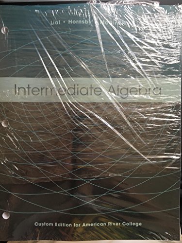 Imagen de archivo de Intermediate Algebra a la venta por Better World Books