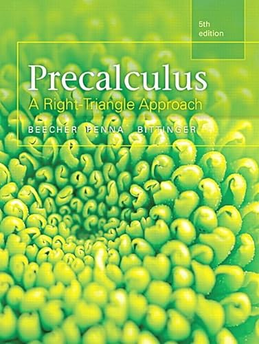 Imagen de archivo de Precalculus: A Right Triangle Approach a la venta por BooksRun