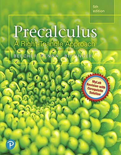 9780321969552: Precalculus: A Right Triangle Approach