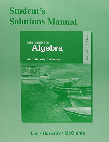 9780321969613: Student Solutions Manual for Intermediate Algebra
