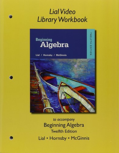 Beispielbild fr Video Library Workbook for Beginning Algebra zum Verkauf von Better World Books: West