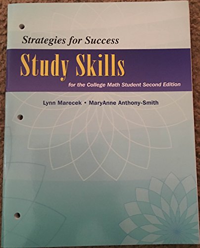 Beispielbild fr Strategies for Success : Study Skills for the College Math Student zum Verkauf von Better World Books: West