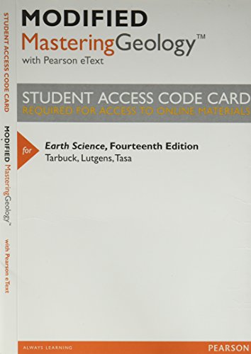 Stock image for Modified Mastering Geology with Pearson eText -- ValuePack Access Card -- for Earth Science for sale by SecondSale