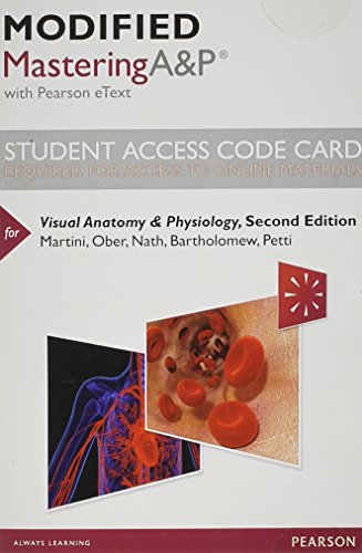 Beispielbild fr Modified MasteringA&P with Pearson eText -- Standalone Access Card -- for Visual Anatomy & Physiology (2nd Edition) zum Verkauf von HPB-Red