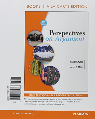 Imagen de archivo de Perspectives on Argument, Books a la Carte Edition (8th Edition) a la venta por HPB-Red