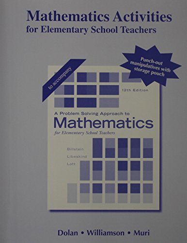 Stock image for Activities Manual for A Problem Solving Approach to Mathematics for Elementary School Teachers for sale by HPB-Red